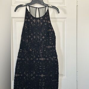 BCBGMaxAzria Black Lace sheer back Dress